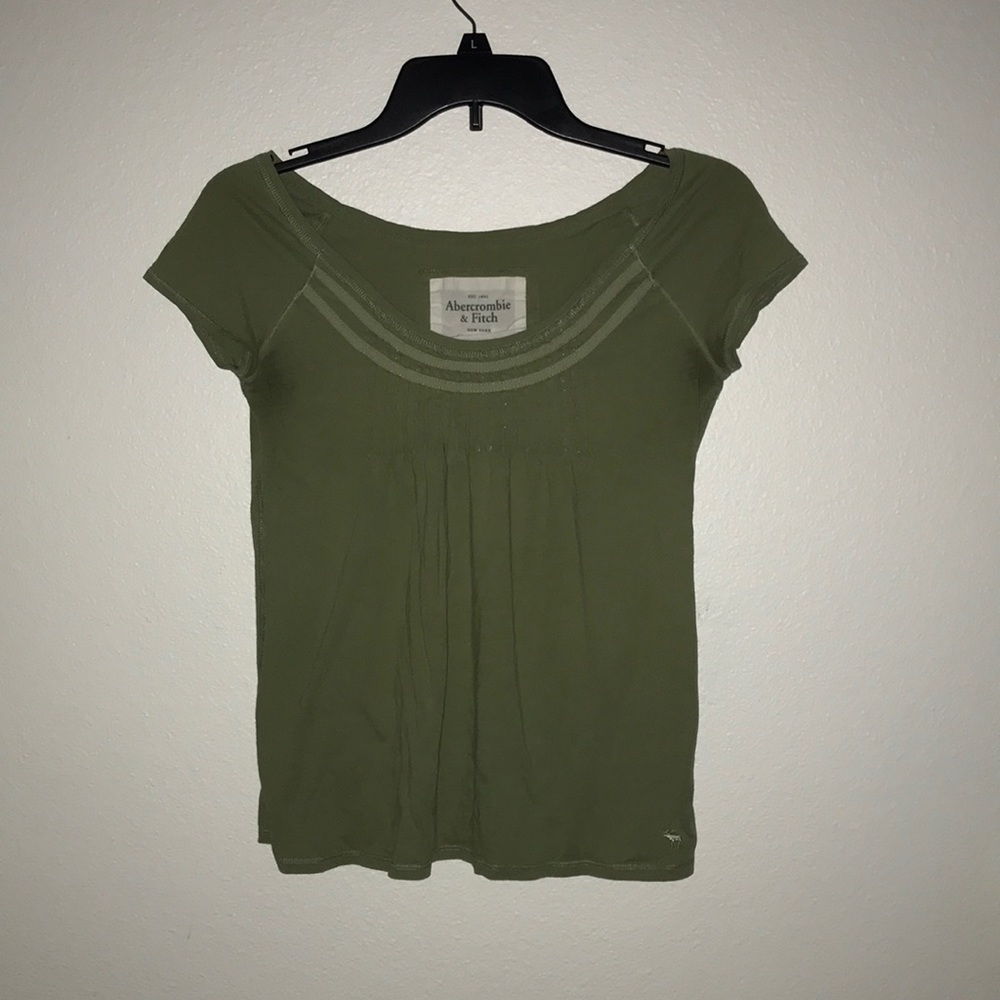 Olive green detailed tee